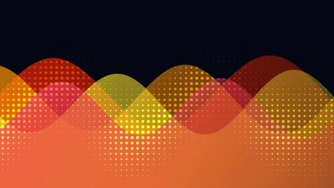 Wave motion background with colorful halftone Stock-Footage 348703267