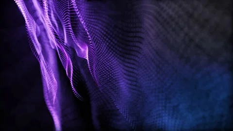 Wave motion background design from colorful dots Stock Footage 173059845