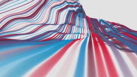Wave motion of bright multicolored lines. video of vibrant colorful curves. Stock Footage 334024364