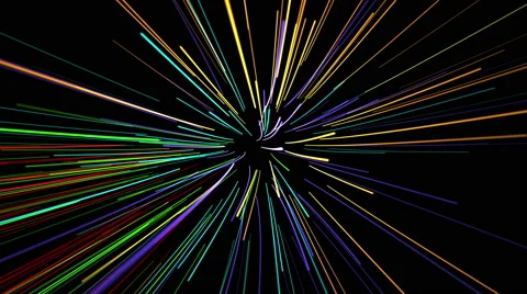 Wave motion glowing lights lines in space Stock Footage 57654686
