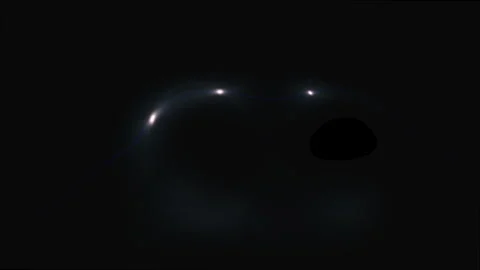 Wave motion of light in a circle in darkness Stockbeeldmateriaal 315006190