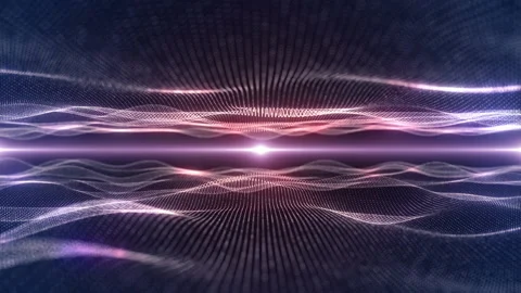 Wave-like motion of luminous particles Stock-Footage 220618922