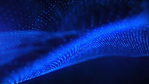 Wave-like motion of luminous particles Stock Footage 234849119