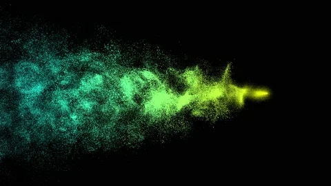Wave motion of smoke-like particles. For design and creativity Stock-Footage 162156526