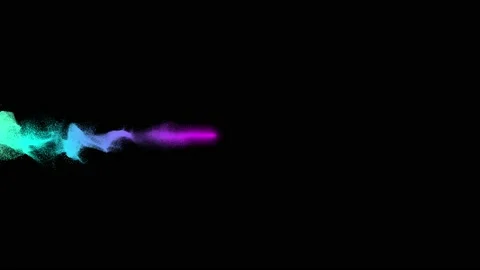 Wave motion of smoke-like particles. For design and creativity Stock Footage 162156598