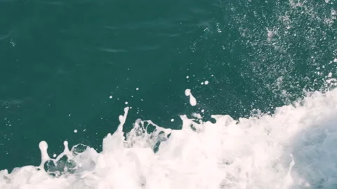 Wave from motor boat 動画素材 147393234