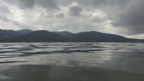 Wave on the mountain lake Stock Footage 81936114