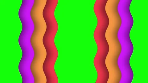 Wave Moving with Pattern on Chroma Key for Compositing Vídeos de archivo 337099602