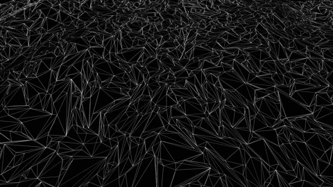 Wave like moving white lines on a black background. Seamless loop. 3d render Stock Footage 160370069