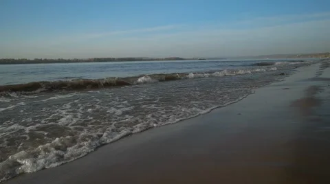 Wave nailed to the shore Stock Footage 68793015