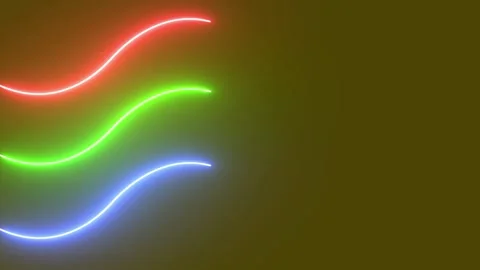 Wave Neon Lights Background With OF Army Color Stock Footage 185965971