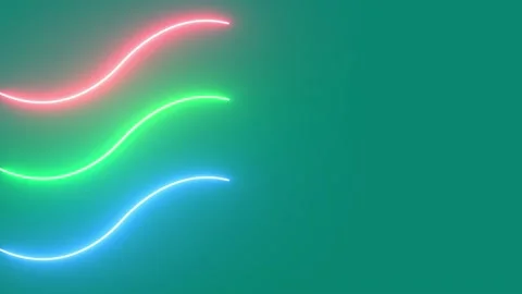 Wave Neon Lights Background With OF Sky Color Video stock 185965497