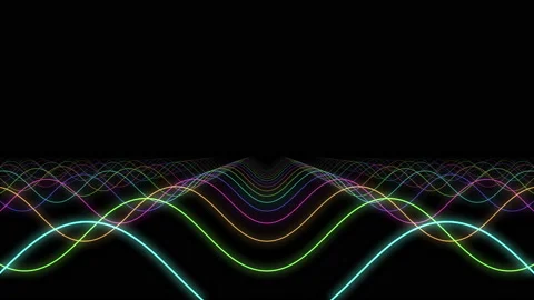 Wave Neon lines rainbow colored background B S2 Stock-Footage 149921768