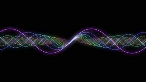 Wave Neon lines rainbow colored background A S1 Stock Footage 149923378