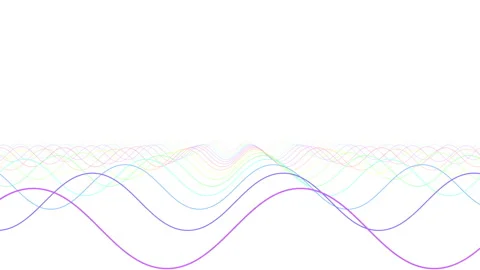 Wave Neon lines rainbow colored background A S6 white Stock Footage 150208332