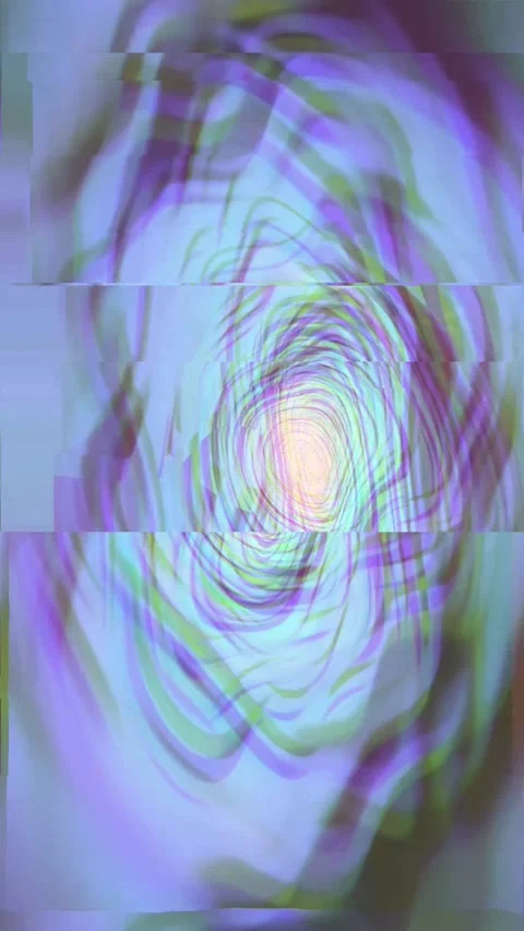 Wave Noise Glitch Effect Portrait Stock Footage 331080005