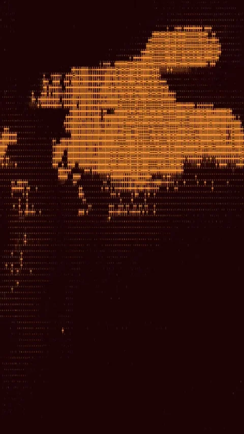 Wave Noise Glitch Effect Portrait Stock Footage 331080787