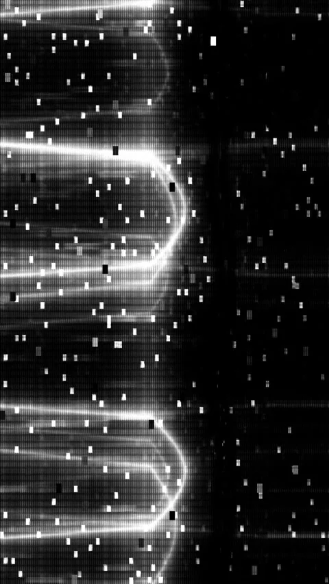 Wave Noise Glitch Effect Portrait Stock Footage 331096862