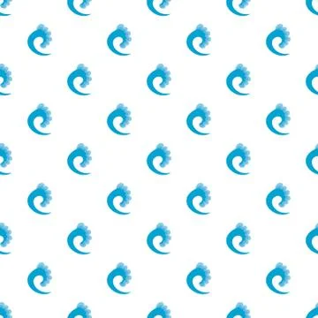 Wave ocean pattern seamless Illustrazione stock