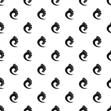 Wave ocean pattern seamless vector Illustrazione stock