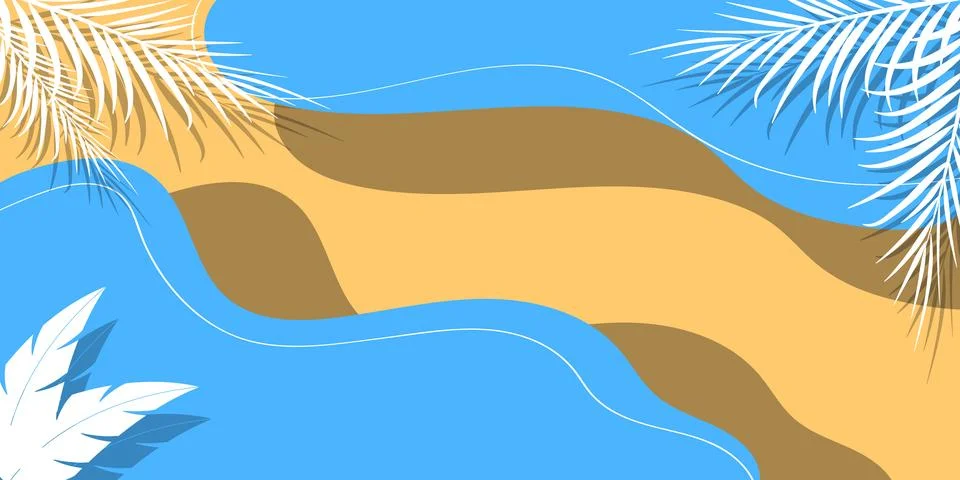 Wave of ocean on the sandy beach. Abstract summer background. Modern screen.. Stock Illustration