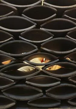  a wave or wavy shape, pattern and texture on a surface a wave or wavy sha... Stock Photos