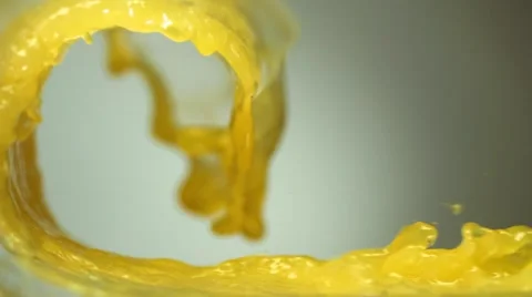 Wave of orange juice Stock Footage 48554011