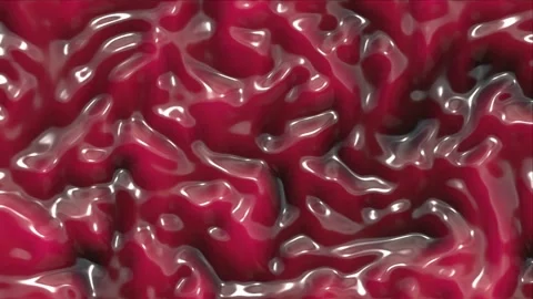 Wave organic red plastic 3d Stock Footage 257778510