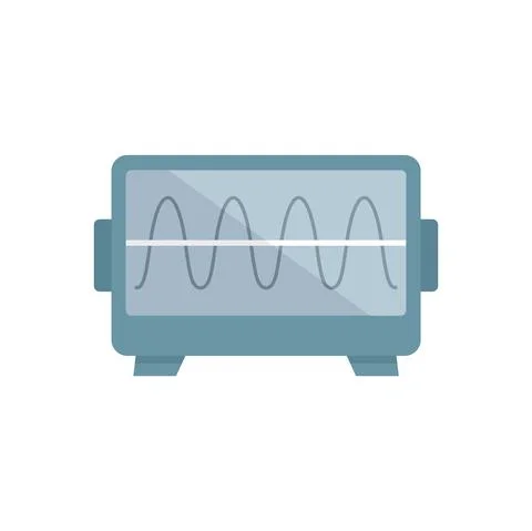 Wave oscillator icon flat isolated vector Stock Illustration