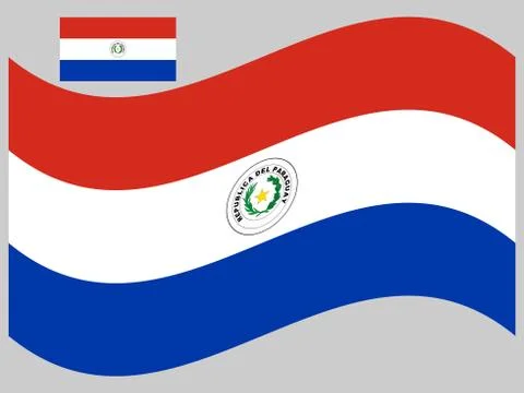 Wave Paraguay Flag Vector illustration Eps 10 Illustrazione stock