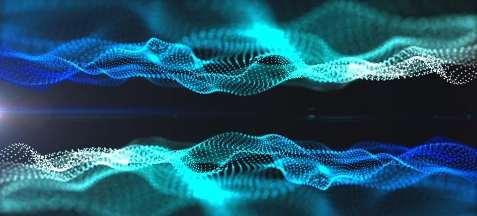 Wave paricle Stock Illustration