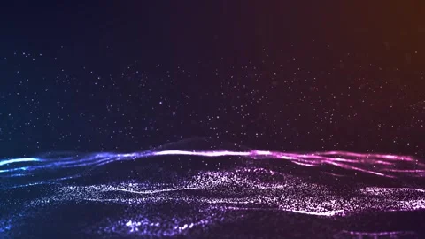 Wave Paritcles Background. Stock Footage 296529938
