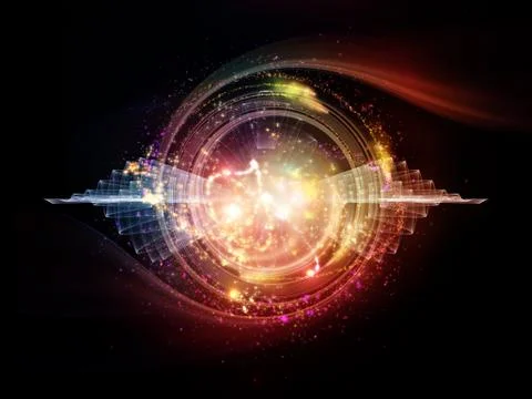 Wave Particle 库存插图