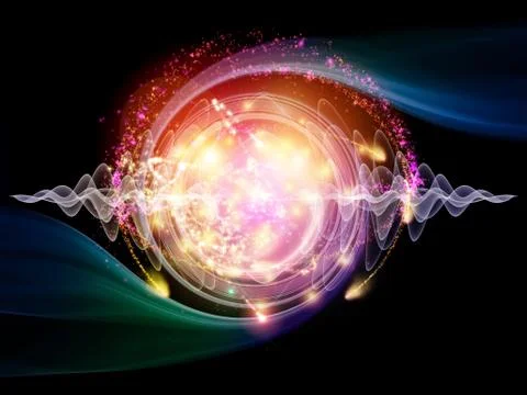 Wave Particle Illustrazione stock