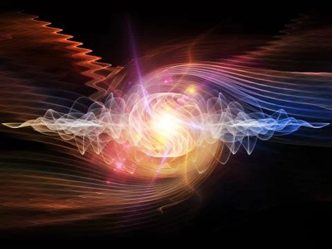 Wave Particle Illustrazione stock