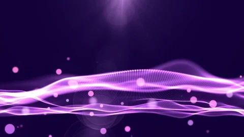 Wave particle purple background abstract animation seamless. Stock Footage 88803771