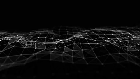 Wave of particles. Abstract background with a dynamic wave. 3d rendering. Stock Footage 169798256