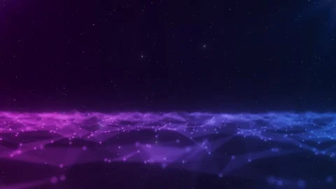Wave of particles. Abstract background with a pink blue wave. Big data. Footage Stock Footage 242513978