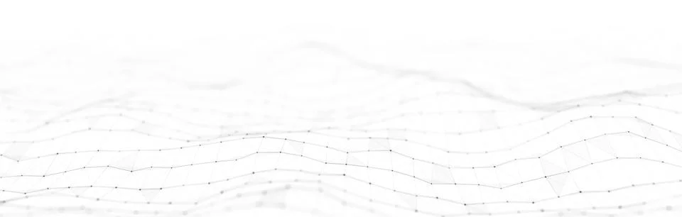 Wave of particles. Digital wave background concept. Abstract technology bac.. Stock Illustration