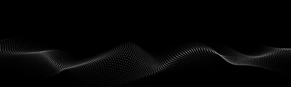 Wave of particles. Digital wave background concept. Abstract technology bac.. Stock Illustration