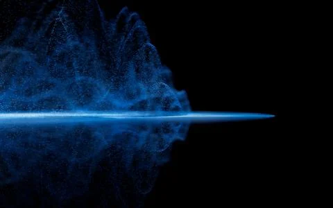 Wave particles, fantasy background, 3d rendering. Stock Illustration