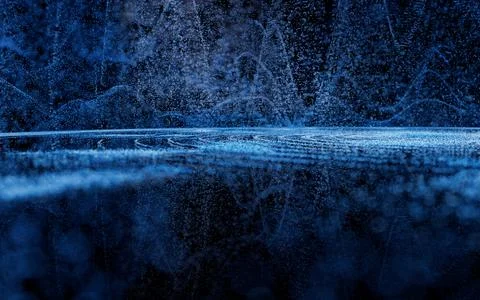 Wave particles, fantasy background, 3d rendering. Illustrazione stock