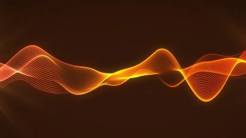 Wave of particles. A flaming stream of particles forming a wave. Bokeh effect Stock Footage 308112472