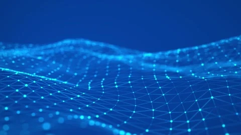 Wave of particles. Futuristic dots background with a dynamic wave. Stock Footage 271132163
