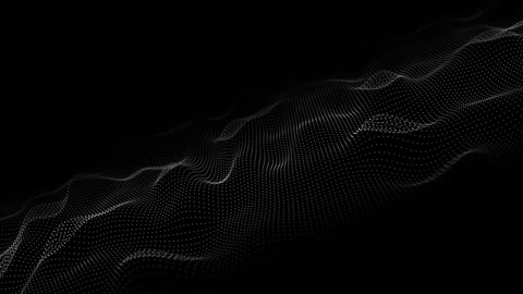 Wave of particles. Futuristic dots background with a flowing, dynamic wave... Stock Footage 317406979