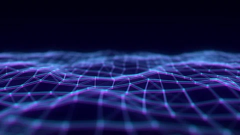 Wave of particles. Technology illustration glitch effect. Network connection. Stock Footage 271463566
