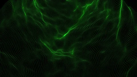 Wave of particles.Abstract dynamic smooth wave. Sound wave conceptBig data .. Stock Footage 330544020