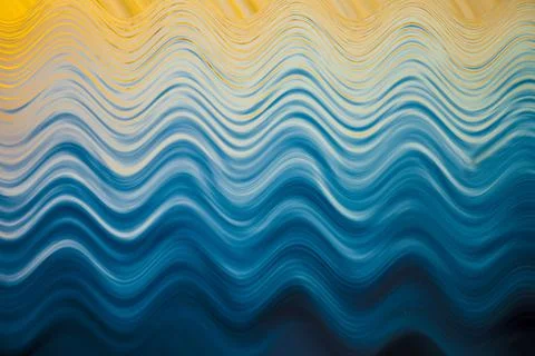 Wave pattern abstract of water at sunset Stock Illustration