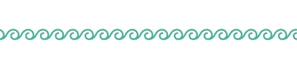Wave Pattern Border Design Illustrazione stock
