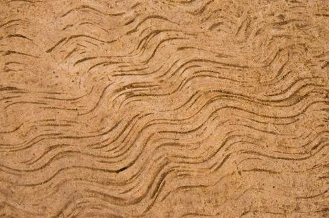 Wave pattern on  cement floor background Stock Photos